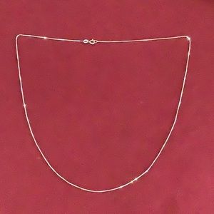 Vintage Sterling Silver Box Chain Necklace Chain